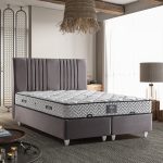 Alize Set Strong Gri Baza Başlık Takımı - Modern Dikey Panelli & Desenli Yatak