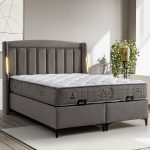 Aura Set Troya 21 Gri Baza Başlık Takımı - Yanlardan Led Işıklı & Modern Tasarım